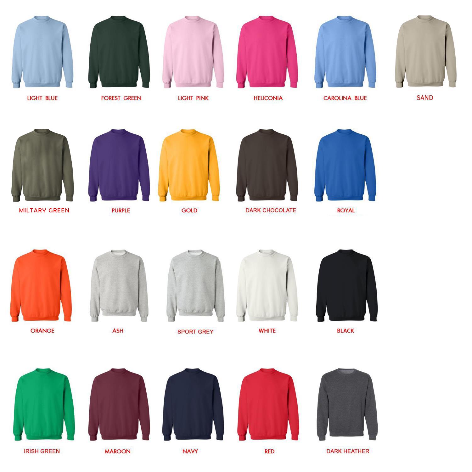 sweatshirt color chart - Naruto UK Shop