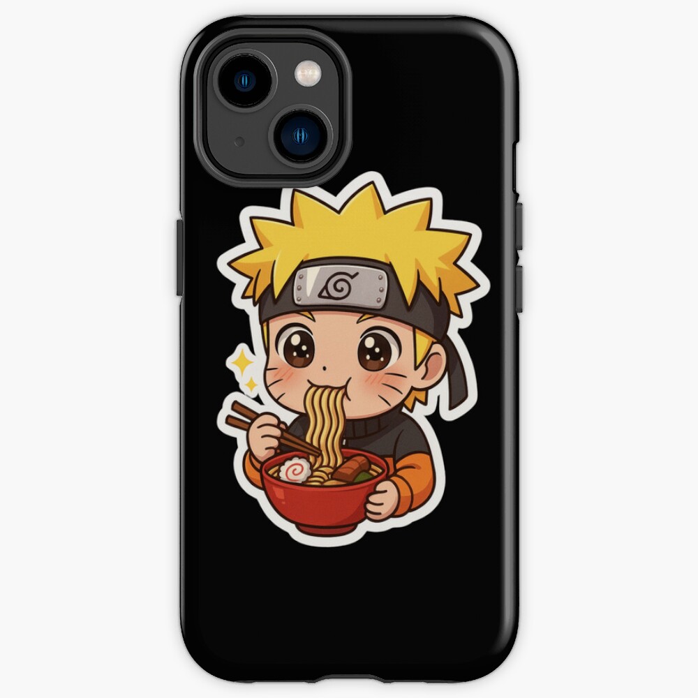 Chibi Naruto Eating Ramen Cute Anime Style Iphone Case