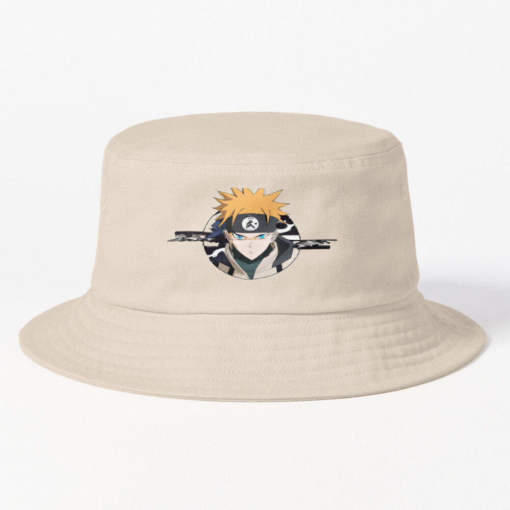Naruto Shippuden X Hello Kitty Naruto Uzumaki Adult Short Sleeve T Shirt Bucket Hat