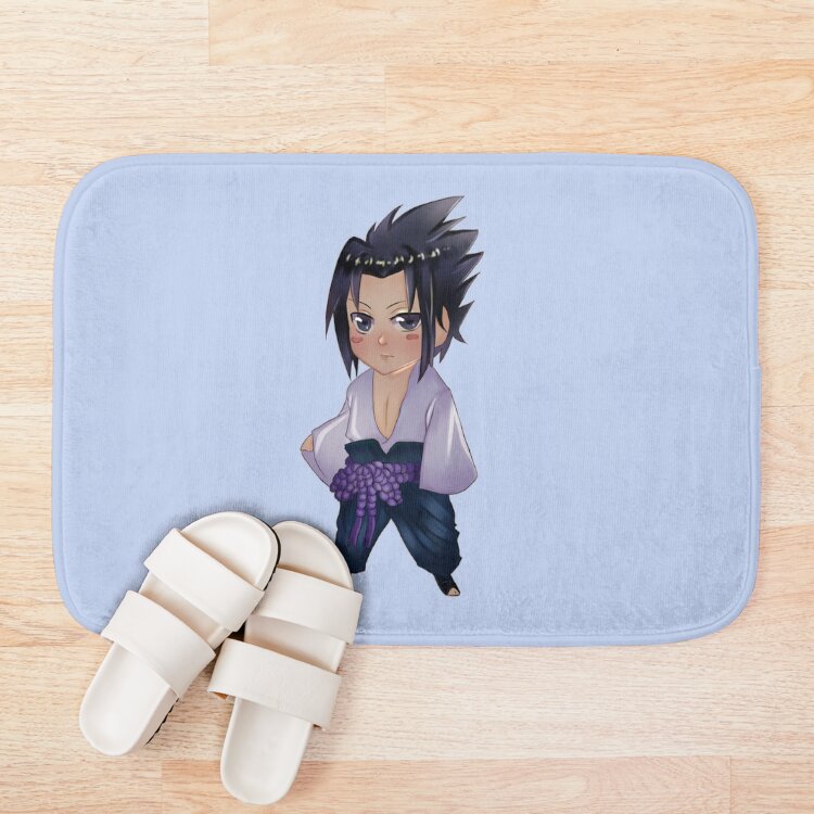 Doodle Chibi Uchiha Bath Mat - Image 3