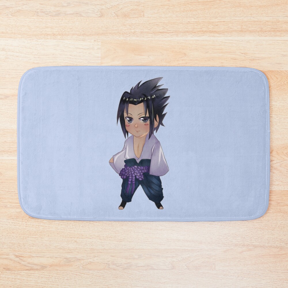 Doodle Chibi Uchiha Bath Mat