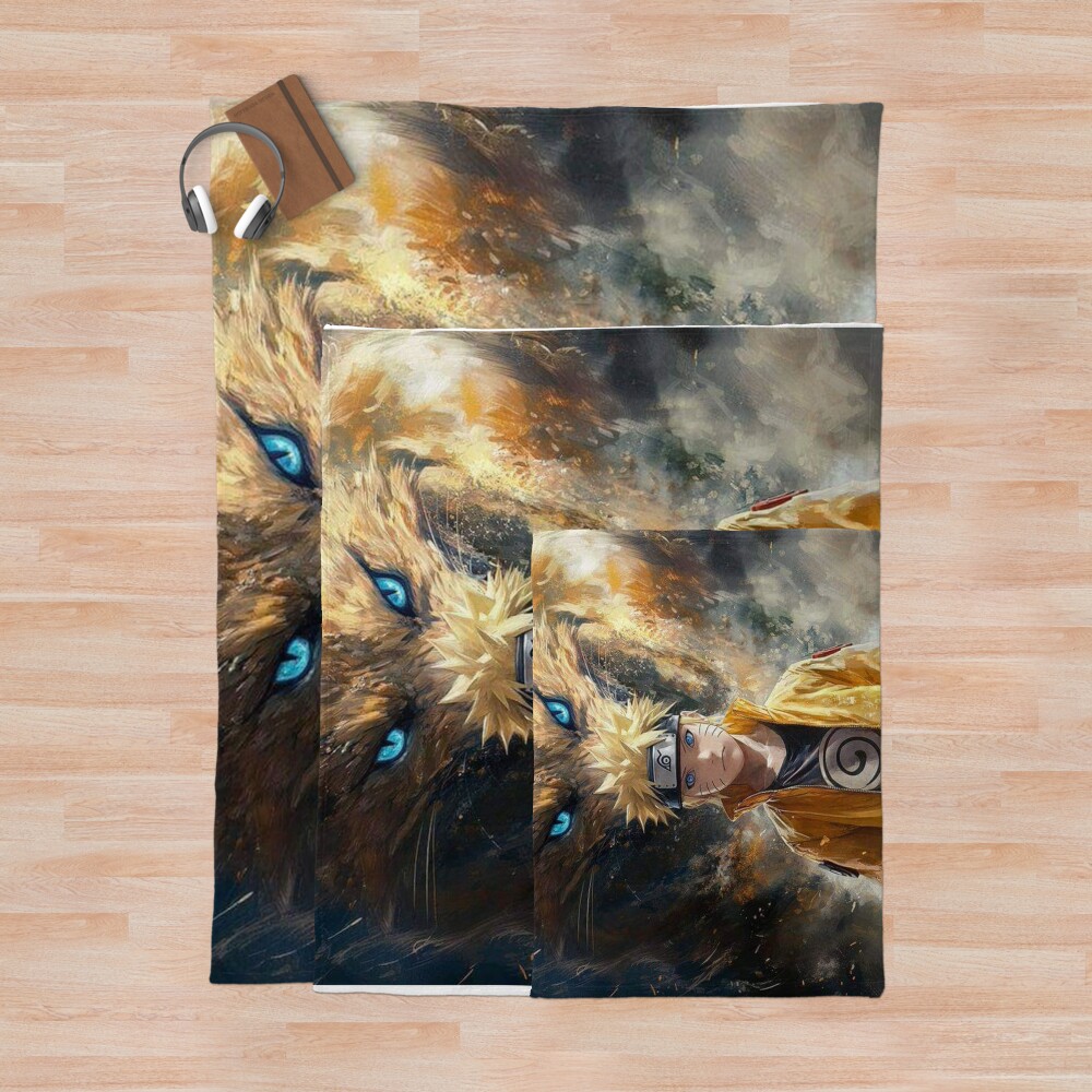 Uzumaki Naruto Kurama Throw Blanket - Image 3
