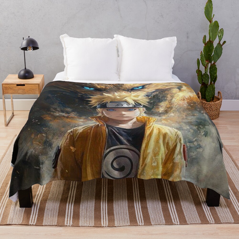 Uzumaki Naruto Kurama Throw Blanket