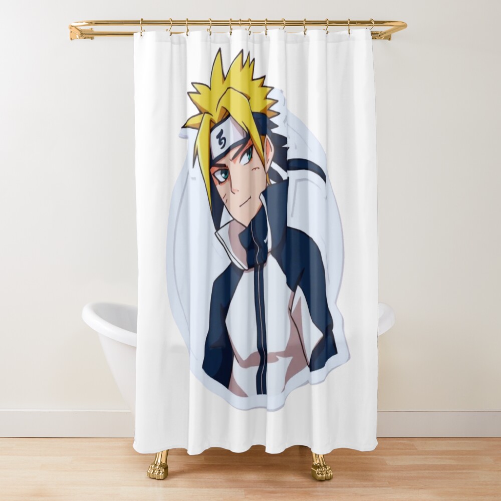 Naruto Shippuden Retro Laptop Sticker Believe It Shower Curtain