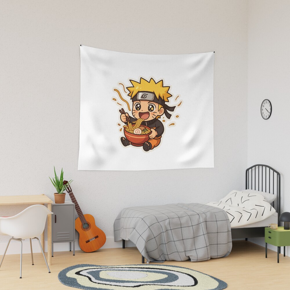 Ramen Rusher Naruto Chibi Sticker Tapestry