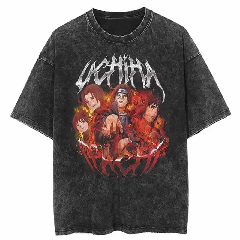 Naruto Anime Signature Retro Mineral Wash T-Shirt