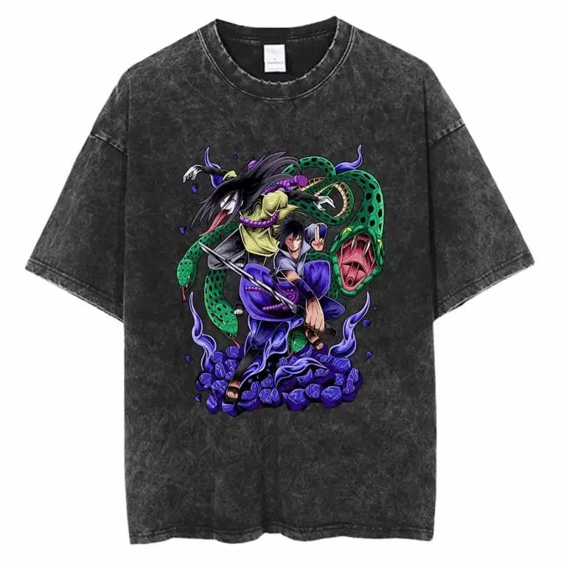 Naruto Anime Inspired Iconic Mineral Wash T-Shirt