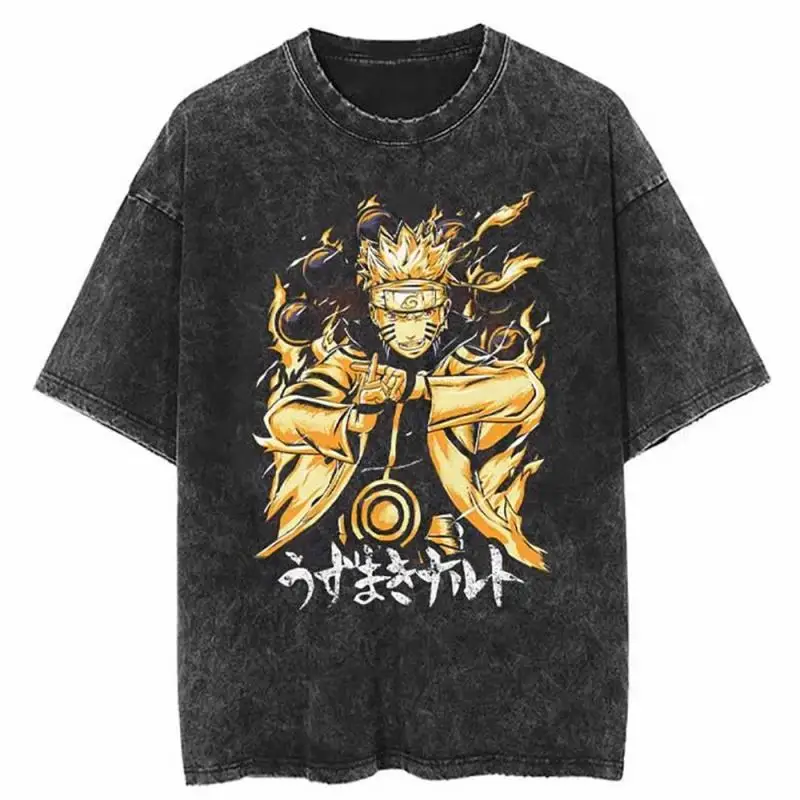 Naruto Anime Timeless Design Mineral Wash T-Shirt