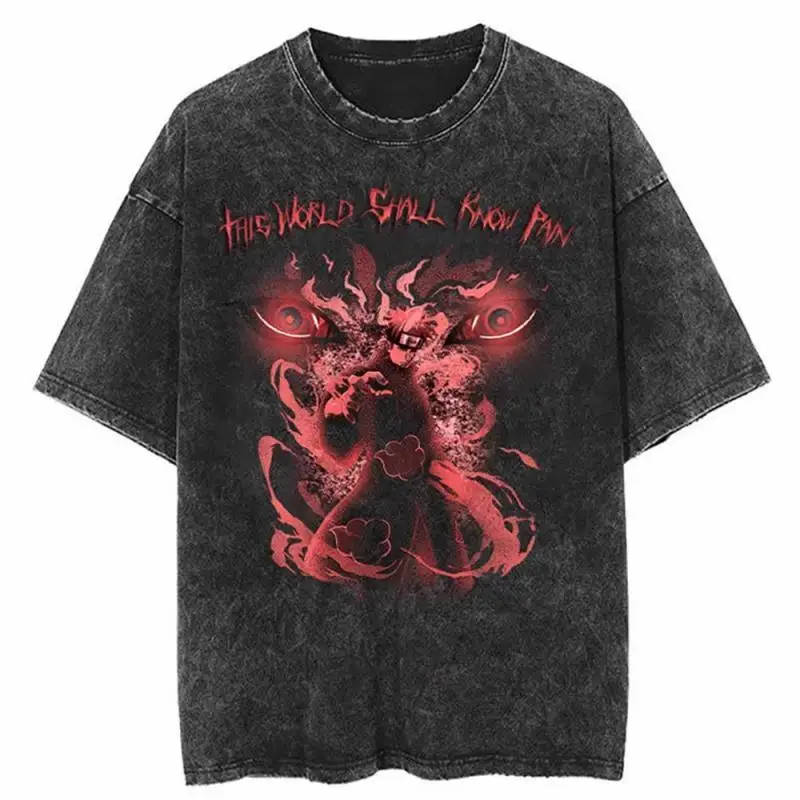 Naruto Anime Exclusive Graphic Mineral Wash T-Shirt
